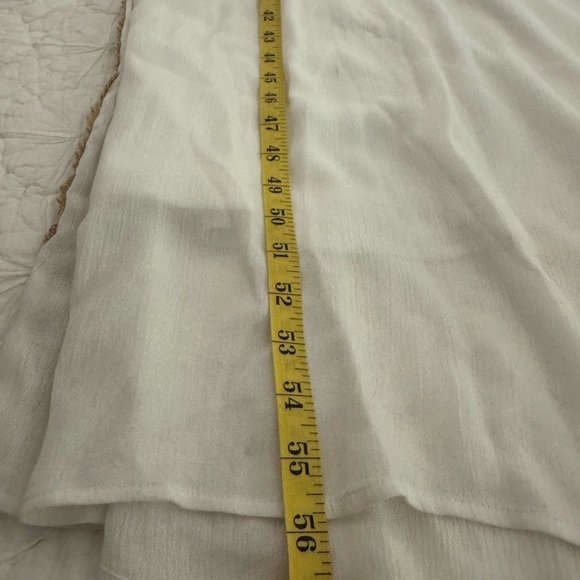 Chico’s maxi dress. White w/crochet trim, lined skirt size 0 equivalent to Small - Picture 9 of 10